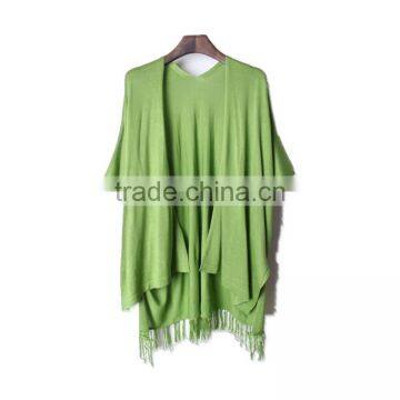 Lady summer skin protection poncho tassel fringe india pashmina scarves