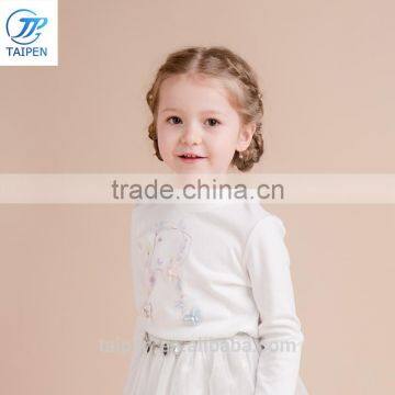 2017 Spring Children t Shirt With Flower Patterns For Girls Long Sleeves Kids t Shirt photo-2