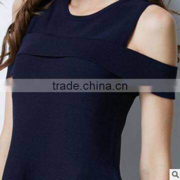 2016 Hot Selling Europe Style Lady One Piece Dress Pure Color Knitting Dress photo-4