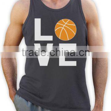 Mens 95% Polyester 5% Spandex Printing Sport Tank Top photo-4