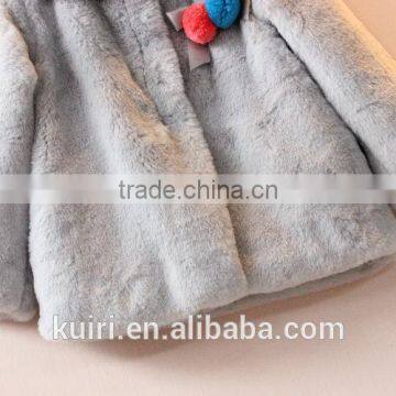 Faux Fur Jacket Girls Kids Warm Coat Children Winter Outwear Solid Single Button Coats All Children's Clothes and Accessories photo-3