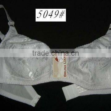 hot sales sexy girl white unwired bra 5049#