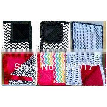 Baby Chevron Minky Blanket Knitting,warm Heated Baby Cotton Blanket Minky Dot, Mink Baby Super Soft Blanket Manufacturer China photo-5