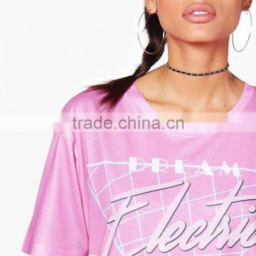Custom Sublimated Rugby Sports Wear for Girl 2018 Trend Pink Print t Shirt photo-6