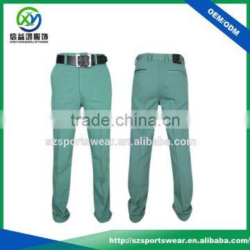 2016 New style Blank Green Color Mens pant / Slim Golf Trousers with customized logo