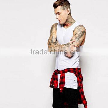 OEM summer wholesale black polyester fashion athletic men tank top, Fitness Tank Top