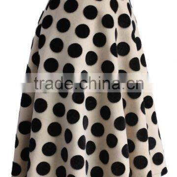 2016 Guangzhou Shandao Custom Logo New Fancy Style Summer Fashionable Polka Dot Ruffle Knee Length Women Umbrella Skirt photo-5