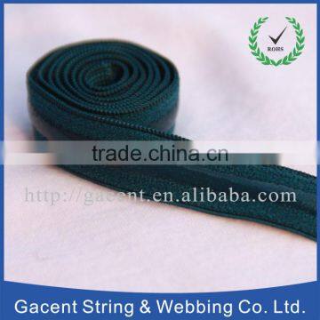 Customized printed elastic ribbon with fold over