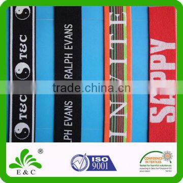 Custom jacquard Oeko-tex100 factory color elastic band