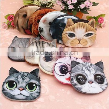 Big Face for Cat Fashion Zipper Coin Wallet Fashion Coin Purses for Cat Change Purse Cute Coin Purse Bag Women Wallets Clutch