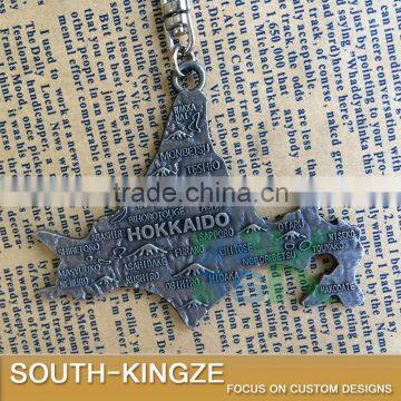 Japan Hokkaido Map Metal Alloy Keychain photo-6