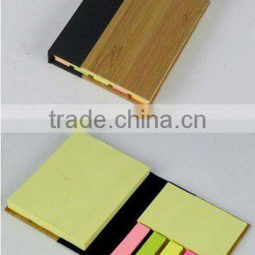 Bamboo cover promotion notepad with five flags