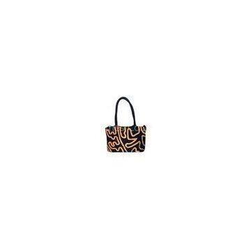 Customized Black Handmade Felt Bags, Recycle Carrier Bags For Ladies