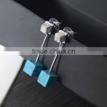 New Hot sale in 2017 turquoise Zinc Alloy Earring Synthetic earrings with new design