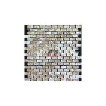 rectangle mosaic slate shell tiles bars