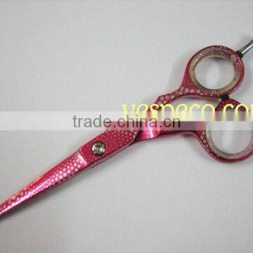 Red colour barber scissor