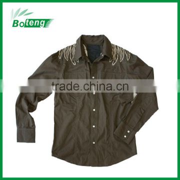 cotton fabric man fashion design embroidery casual shirt