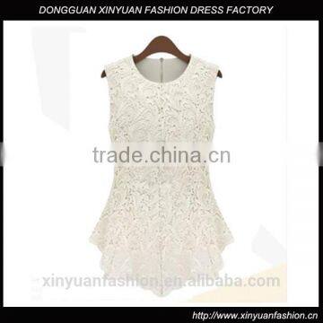 Top fashion women sexi top wholesale china women clothes lace design