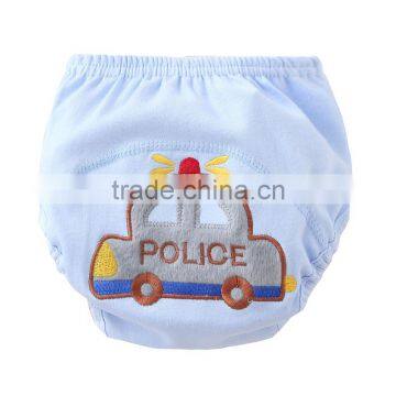 blue police car style 3 layers waterproof high quality baby diaper