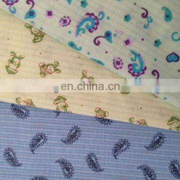 shaoxing winfar T/C drop needle interlock knit print fabric for garment