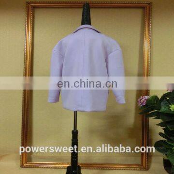 Powersweet New Design 2014 Neoprene Lilac Woman Blazer Jacket For Winter