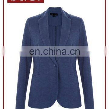 Ladies Formal Soft Feeling Lapel Blazer with One Button