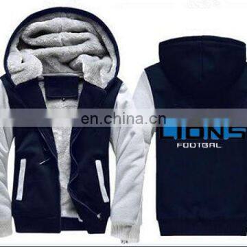 Professional Lions Jersey Thicken Football Uniform American Fleece Jacket Hoodie and Sportswear Casual Outfit