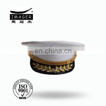 Customized Army Warrant Officer Peaked Cap with Gold Embroidery for Navy Marine Sea Officers