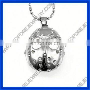 2014 Men's Special Design China Gothic crystal bullet point skull pendant