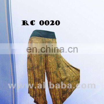 Baggy Thai Rayon Pants with printed art pattern