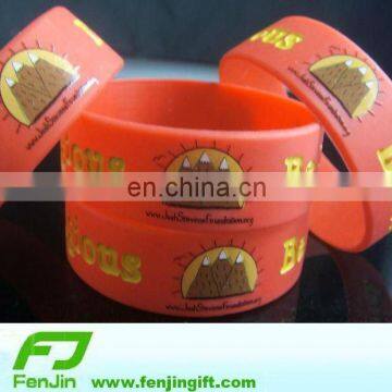 debossed printed silicon bands bracelets