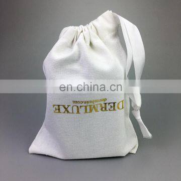 Custom Gold Logo Drawstring Pouch Bags Dust Bag With Two Strings photo-5