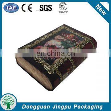 book shape meatal thin candy tin box