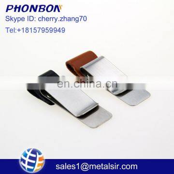 Wholesale Retro Style money clipTraveler Notebook Leather Pen Clip Holder Note Clip