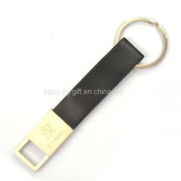 Factory Customized Popular Superior Genuine Leather Keychain photo-5