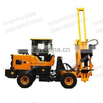 Hot sale four wheel highway guardrail truck mounted pile driver