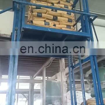 7LSJC Shandong SevenLift 2500mm 1000kg warehouse mini electric hydraulic guide rail elevator lift