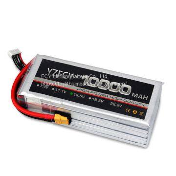 Li-po deep cycle 25C 10000mAh 7.4V battery for rc model battery