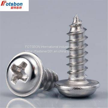 M3.5/M4 Viti Autofilettanti Cross Recessed Round Head Self-Tapping Screw Collar Pan Flange Parafuso Screws Vis Tornillos DIN968