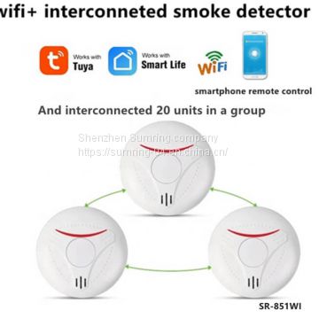 WIFI+wireless interconnected smoke detectors