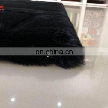 High Quality Luxurious Solid Rabbit Fur Rug With Suede Backing photo-3