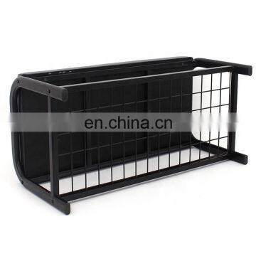 Customized Half-PU Portable Single Modern Home Furniture Leather and Iron Combined Shoe Rack Chair Stool photo-6