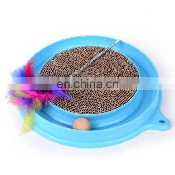 Pet Toys Cat Crazy Ball Disk Catch The Mouse Toy Interactive Amusement Plate Cat Moving Turntable