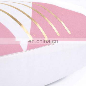 PU Patchwork Soft Geometric Print Decorative Square Throw Pillow/Cushion for Sofa Living Room photo-4