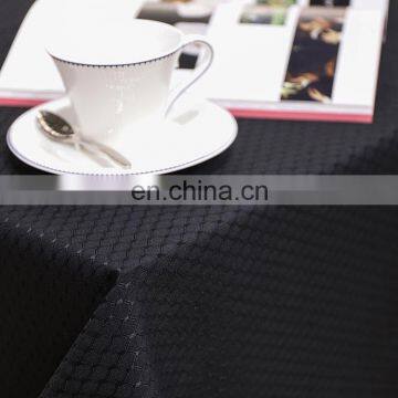 Wholesale 2019 New Design Polyester Church Table Clothes Black Jacquard Diamond Pattern Decorative Table Cloth for Wedding Party photo-2