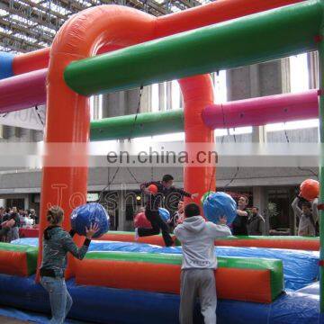 Commercial Fun Carnival Game Inflatable Gauntlet Wipeout Challenge Games Sport For Event photo-3