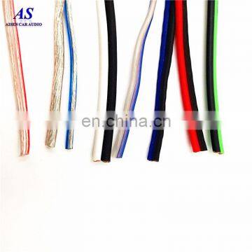 2 Core Transparent or Red Black Parallel Flat Ribbon Audio Ofc Speaker Cable Wire photo-2
