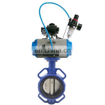 Bundor pneumatic butterfly valve wafer butterfly valve 4 inch butterfly valve