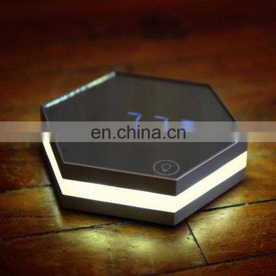 2020 USB Charging Rechargeable Led Decoration Design Night Lighting Mirror Alarm Clock photo-5