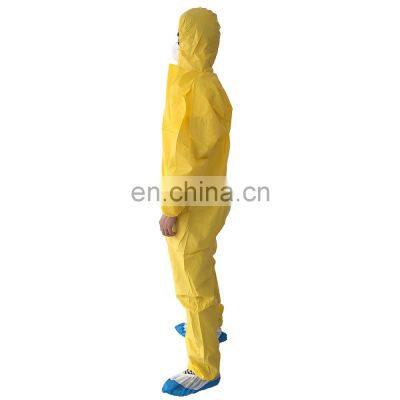 Cheap Breathable Overall Suit Workwear Orange White Disposable Coveralls photo-2